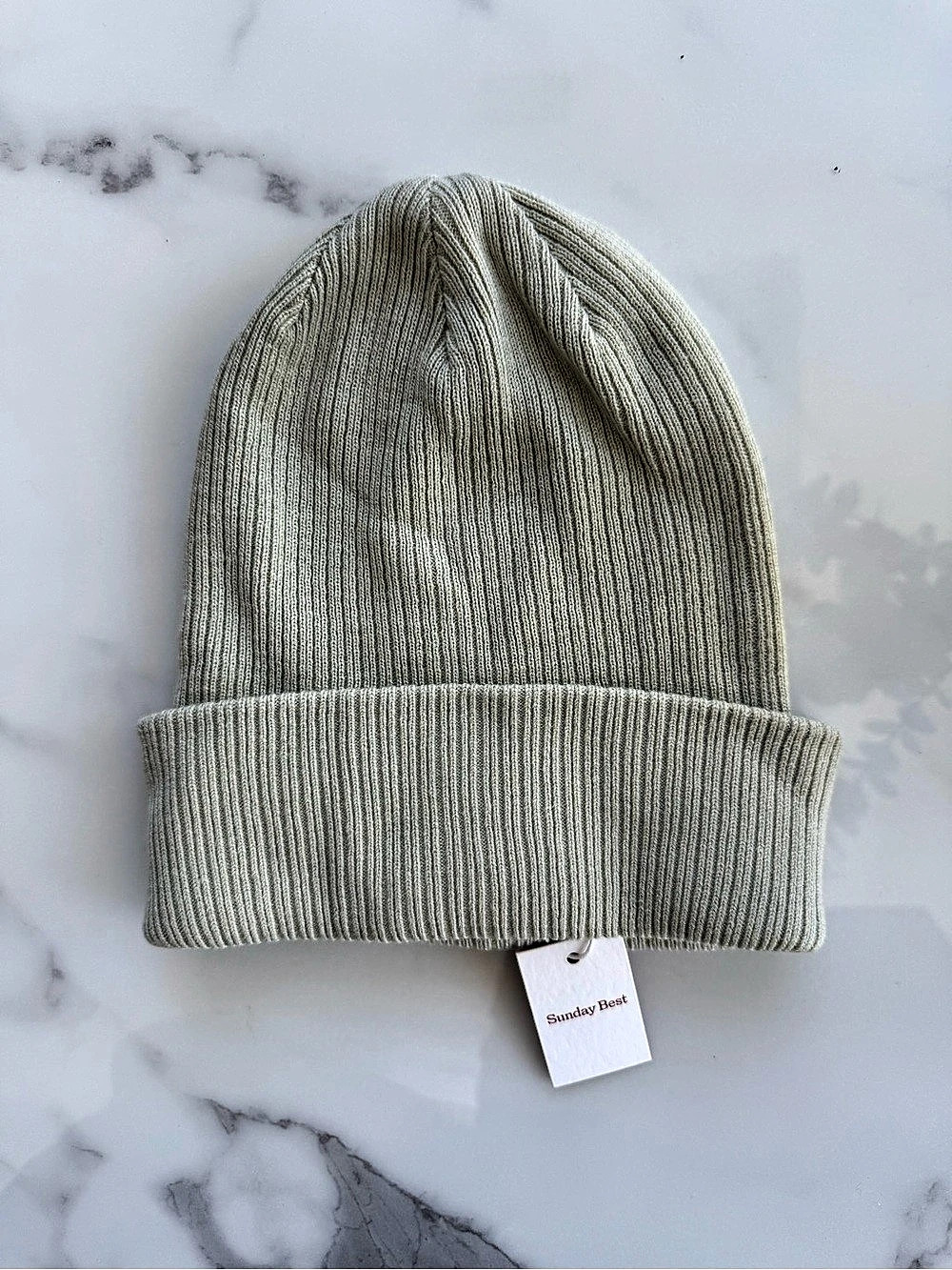 Aritzia Sunday Best Beanie Ribbed Knit In Saje Green